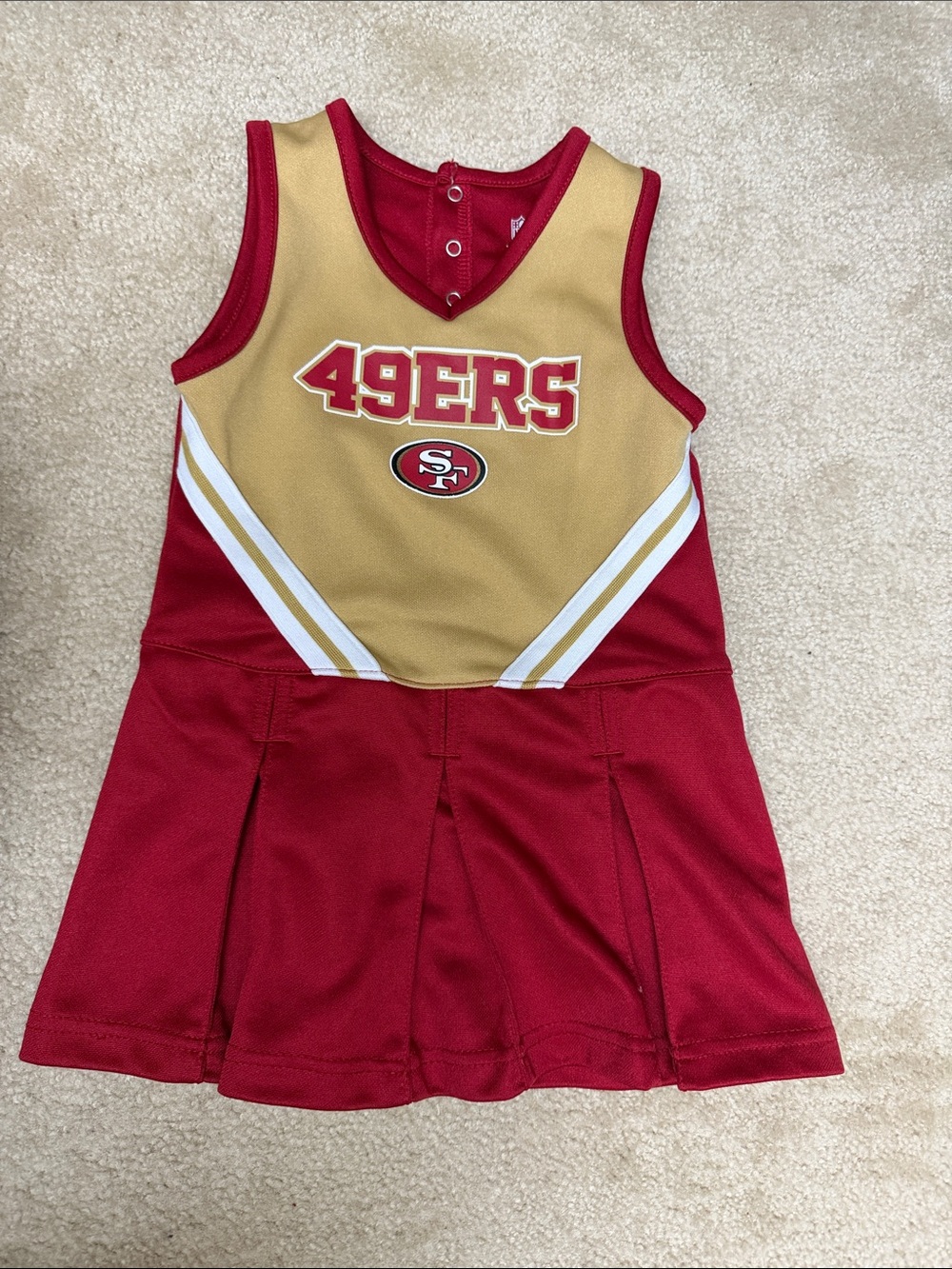 49ers Girls' Red & Gold Cheer Dress